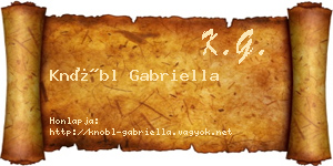 Knöbl Gabriella névjegykártya